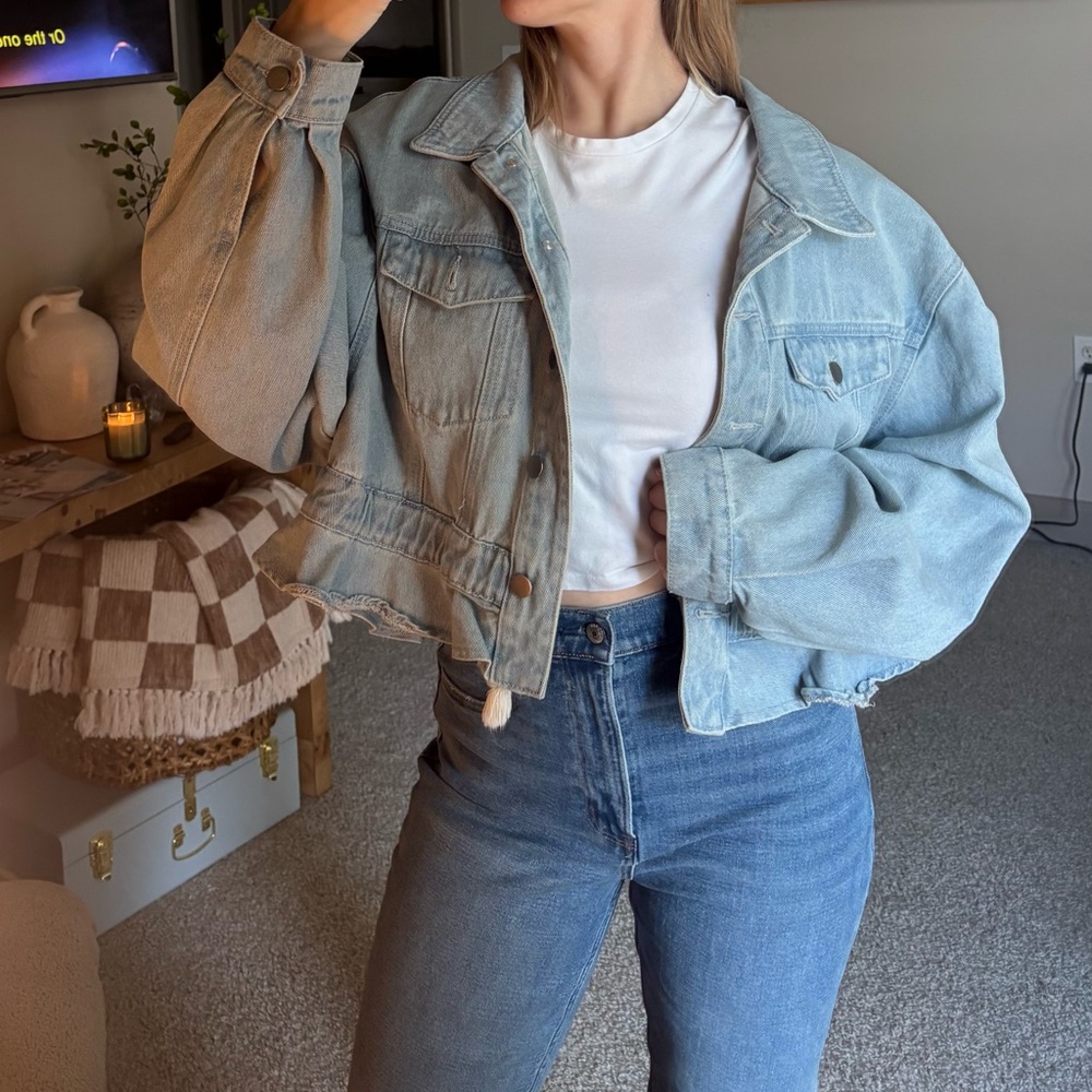 Prettylittlething Light Blue Jean Jacket